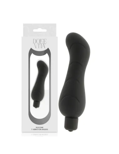 G-SPOT VIBRADOR SILICONA NEGRO DOLCE VITA AL MEJOR PRECIO EN SEDUCCIONYPLACER.COM