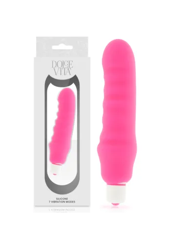 GENIUS VIBRADOR SILICONA ROSA DOLCE VITA AL MEJOR PRECIO EN SEDUCCIONYPLACER.COM