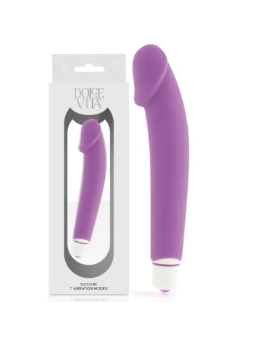 REALISTIC VIBRADOR SILICONA LILA DOLCE VITA AL MEJOR PRECIO EN SEDUCCIONYPLACER.COM