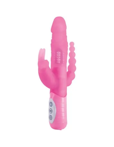 SEVENCREATIONS E RABBIT SLIMINE TRIPLE PLAY- VIBRADOR TRIPLE ESTIMULACIÓN ROSA