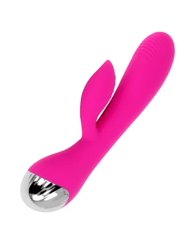 VIBRADOR RECARGABLE CON RABBIT 10 MODOS DE VIBRACIÓN 19 CM OHMAMA AL MEJOR PRECIO