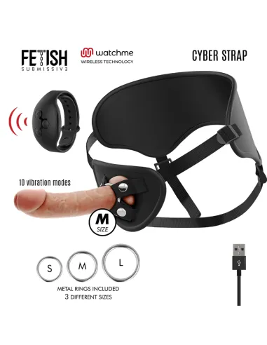 CYBER STRAP ARNES CON DILDO CONTROL REMOTO TECNOLOGIA WATCHME M