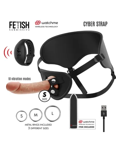 CYBER STRAP ARNES CON DILDO Y BALA CONTROL REMOTO TECNOLOGIA WATCHME S