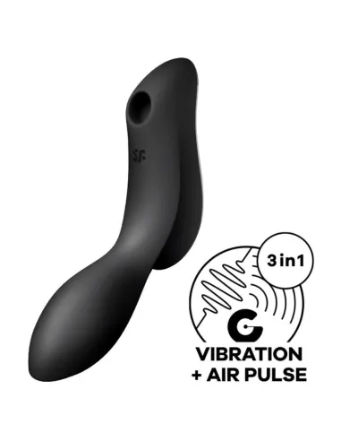 SATISFYER CURVY TRINITY 2 ESTIMULADOR Y VIBRADOR - NEGRO