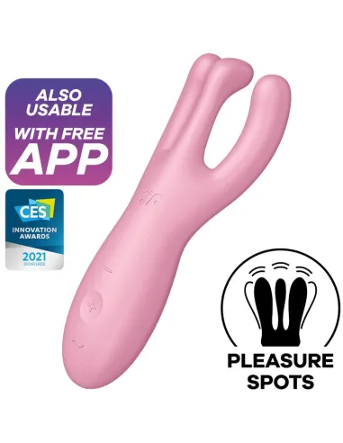 SATISFYER THREESOME 4 VIBRADOR APP - ROSA