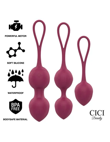 CICI BEAUTY PREMIUM SILICONE 3 VIBRATING KEGEL BEADS REMOTE CONTROL