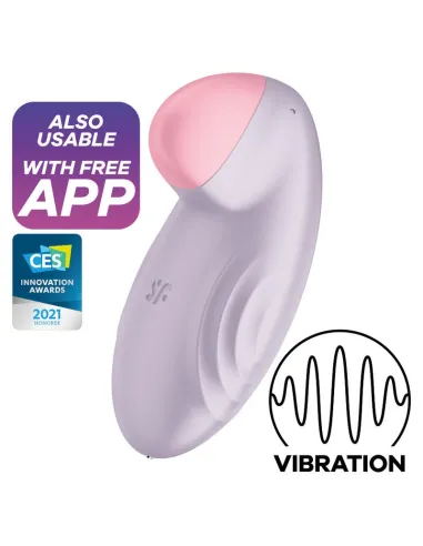 SATISFYER TROPICAL TIP VIBRADOR LAY-ON - LILA