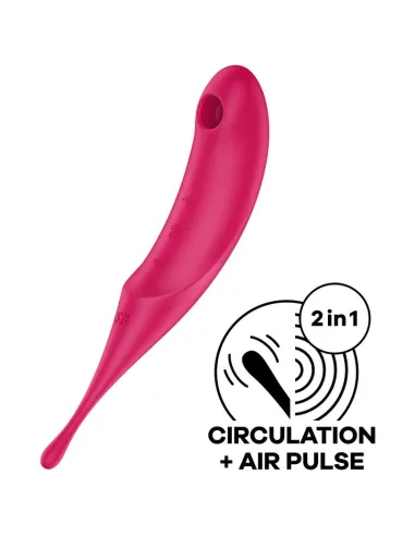 SATISFYER TWIRLING PRO ESTIMULADOR Y VIBRADOR - ROJO