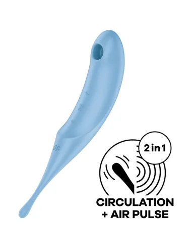 SATISFYER TWIRLING PRO ESTIMULADOR Y VIBRADOR - AZUL