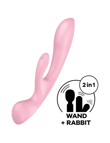 SATISFYER TRIPLE OH VIBRADOR HÍBRIDO - ROSA