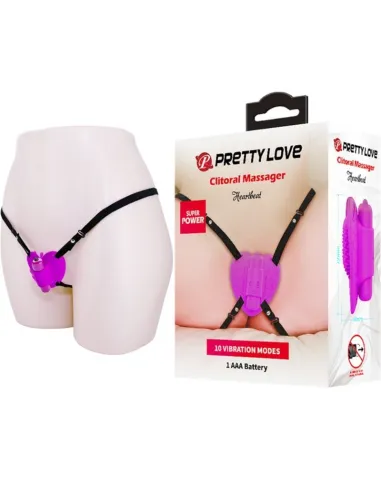 PRETTY LOVE - MASAJEADOR DE CLITORIS HEARTBEAT 10 MODOS DE VIBRACION MORADO