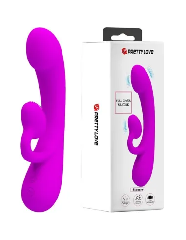 PRETTY LOVE - SINCERE VIBRADOR Y SUCCIONADOR DE CLITORIS SILICONA MORADO