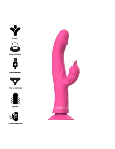 INTENSE™ - JULIO VIBRADOR RABBIT SILICONA ROSA