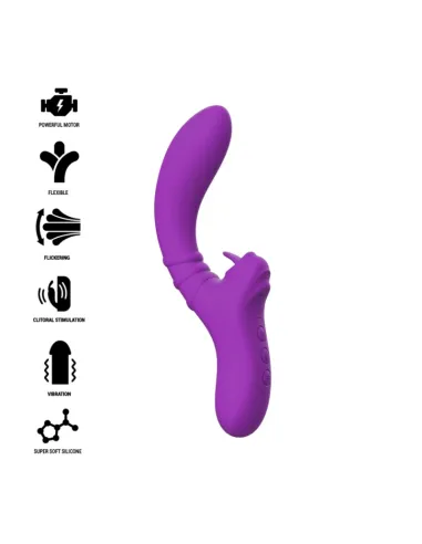 INTENSE - HARRY VIBRADOR FLEXIBLE CON LENGUA MORADO