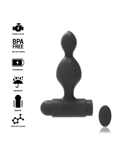 BLACK&SILVER™ - TUCKER PEQUEÑO PLUG ANAL SILICONA CONTROL REMOTO