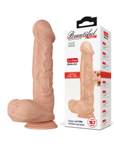 BEAUTIFUL ENCOUNTER BERGRISI DILDO REALISTICO FLEXIBLE 26 CM - NATURAL