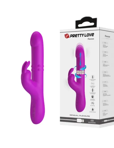 PRETTY LOVE - REESE VIBRADOR CON ROTACIÓN MORADO