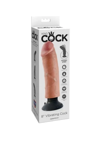 DILDO VIBRADOR KING COCK 20.32 CM NATURAL