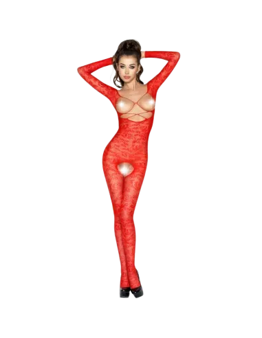 PASSION WOMAN BS031 BODYSTOCKING ROJO TALLA UNICA