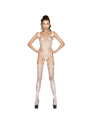 PASSION WOMAN BS034 BODYSTOCKING BLANCO TALLA UNICA