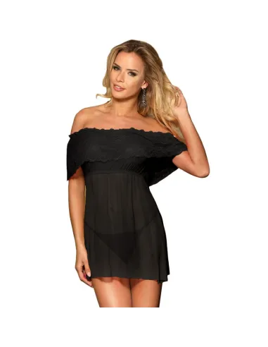 OFERTA: Subblime Vestido Corto + Tanga Negro S/M