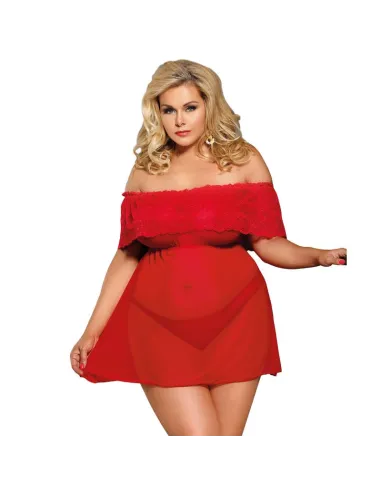 OFERTA: Subblime Queen Plus Vestido Corto + Tanga Rojo