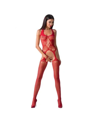 PASSION WOMAN BS059 BODYSTOCKING ROJO TALLA UNICA