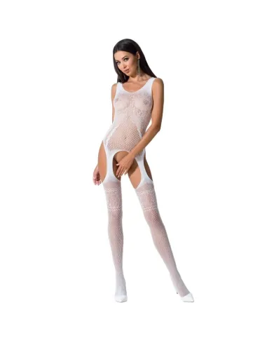 PASSION WOMAN BS061 BODYSTOCKING BLANCO TALLA UNICA