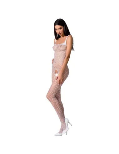 PASSION WOMAN BS071 BODYSTOCKING BLANCO TALLA UNICA