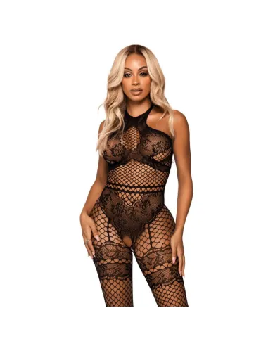 LEG AVENUE BODYSTOCKING CUELLO HALTER TALLA UNICA - NEGRO