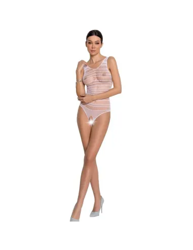 PASSION WOMAN BS086 BODYSTOCKING BLANCO TALLA UNICA