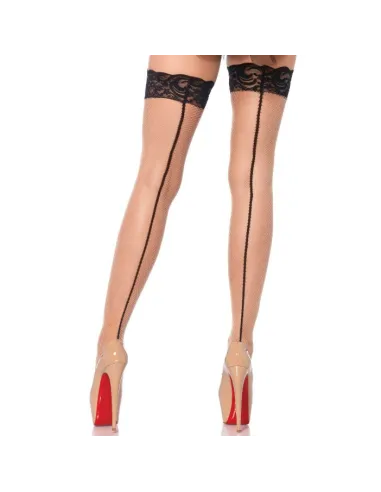 MEDIAS NUDE & NEGRO BACKSEAM LEG AVENUE AL MEJOR PRECIO EN SEDUCCIONYPLACER.COM