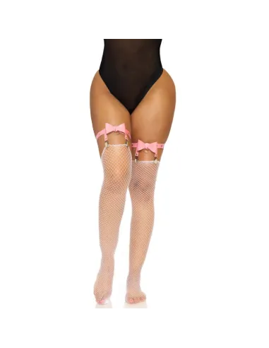 LEG AVENUE LIGUERO ALTO DE CUERO VEGANO TALLA ÚNICA - ROSA