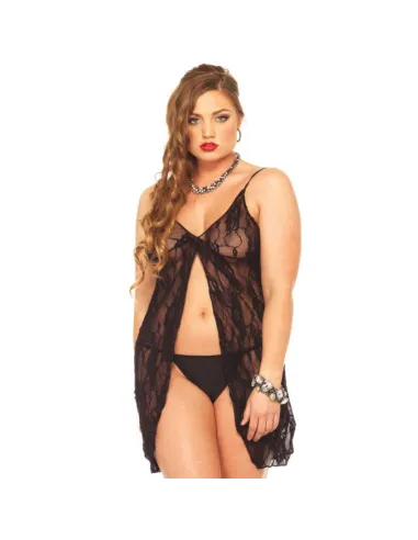 ROSE LACE BABYDOLL&TANGA TALLA GRANDE LEG AVENUE AL MEJOR PRECIO EN SEDUCCIONYPLACER.COM