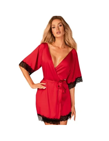 SENSUELIA PEIGNOIR ROJO L/XL OBSESSIVE AL MEJOR PRECIO