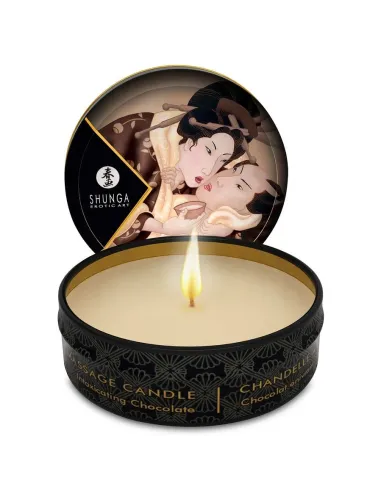 SHUNGA MINI CARESS BY CANDELIGHT VELA MASAJE CHOCOLATE 30ML